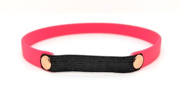 Collare riconoscimento per cani e gatti con nome e numero di telefono colore rosa fluo by Toscani Store retro