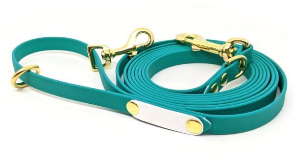 guinzaglio addestramento per cani toscani store 20mm smeraldo con minuterie zero ruggine ottone