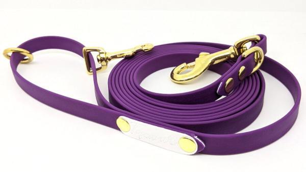 guinzaglio addestramento per cani toscani store 20mm viola rock con minuterie zero ruggine ottone