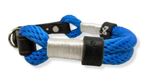 collare per cane regolabile con fibbia in cuoio modello nuvola oceano