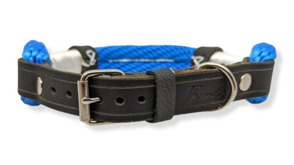 collare per cane regolabile con fibbia in cuoio modello nuvola oceano vista frontale