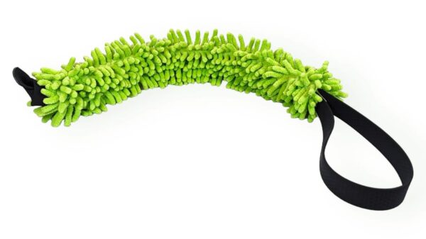 Gioco per cani in Soffice Mop di ciniglia contesa tira e molla potenziamento muscolare del cane con singola maniglia waterproof colore verde toscani store