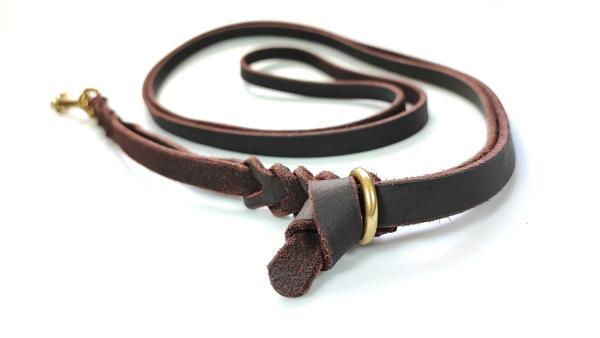 guinzaglio regolabile in cuoio Tres tre in uno ideale per addestramento del cane 40cm 150cm 250cm particolare nodo e anello toscani store