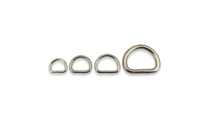 argento anelli mezzianelli a D per collari guinzagli pettorine capezze accessori toscani store