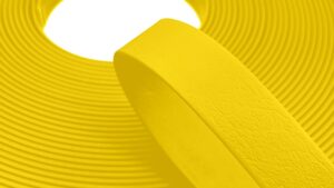 bobina fettuccia waterproof 20mm per collari e guinzagli colore giallo canarino toscani store-min