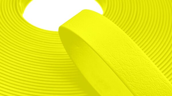 bobina fettuccia waterproof 20mm per collari e guinzagli colore giallo fluo toscani store-min