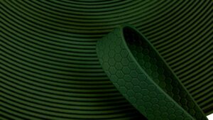 bobina fettuccia waterproof gummy esagonale 20mm per collari e guinzagli colore verde salvia toscani store