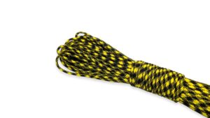 paracord 550 type 3 a 7 fili bicolore gliallo e nero toscani store