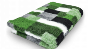 vet bed soffice tappeto per animali con antiscivolo fantasia quadrati scacchi verdi toscani store