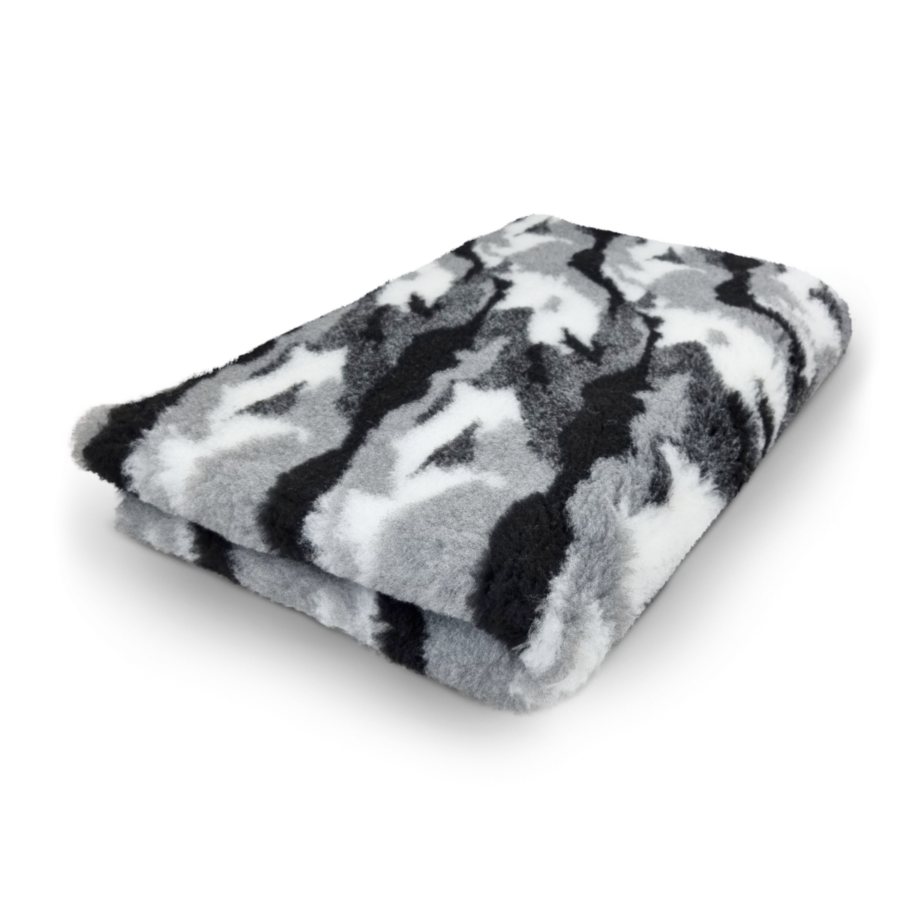 vet bed soffice tappeto per animali con antiscivolo fantasia camouflage antracite toscani store