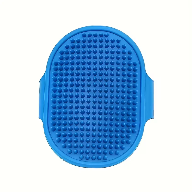 Spazzola dentata per cane e gatto da usare con una mano regolabile in gomma toscani store colore blu