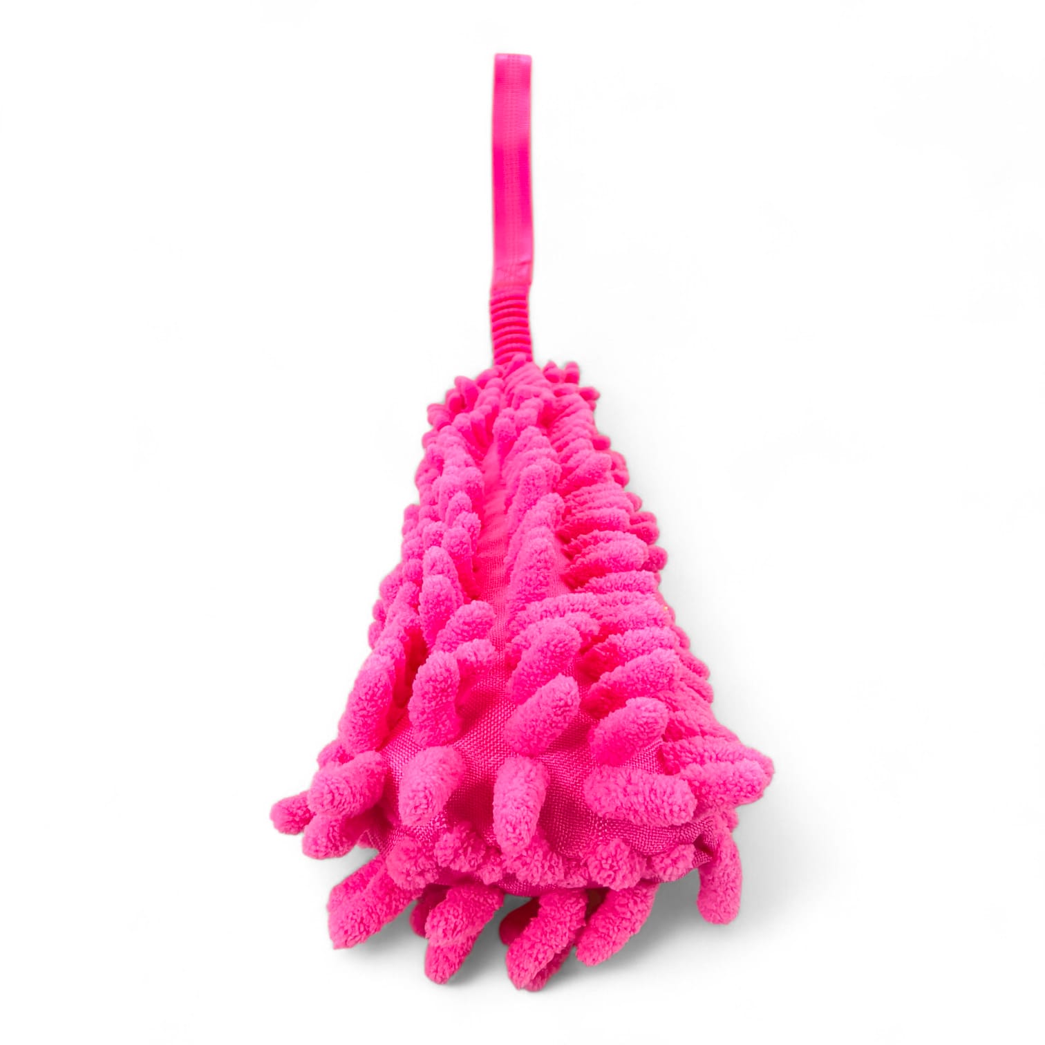 gioco per cane in mop con maniglia antishock tira e molla contesa predazione toscani store rosa fluo fronte