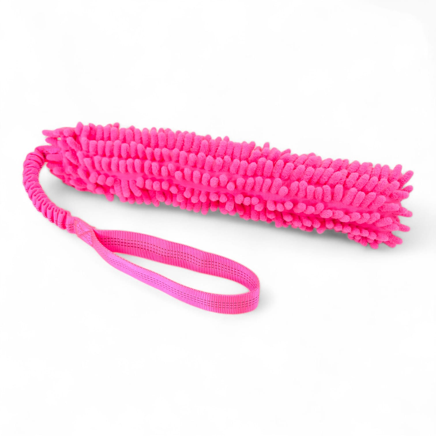 gioco per cane in mop con maniglia antishock tira e molla contesa predazione toscani store rosa fluo