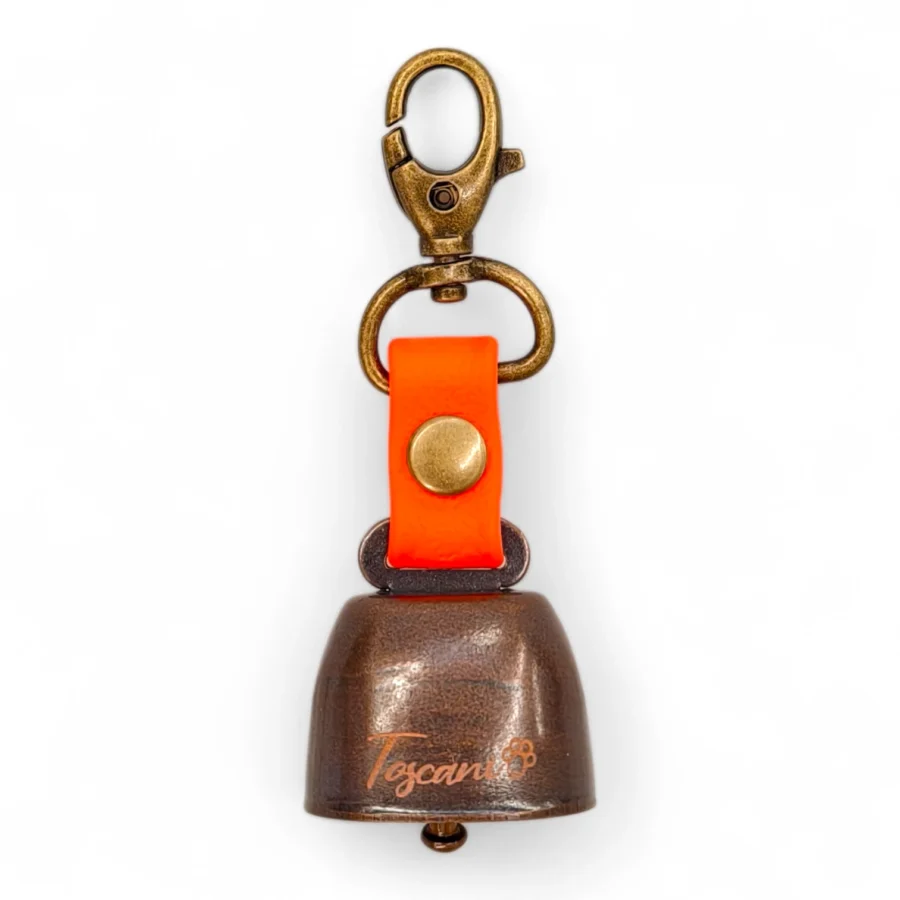 Campanella per Cani ad Alta Visibilità - Campano Anti-Sparo con Fettuccia Waterproof arancio fluo toscani store