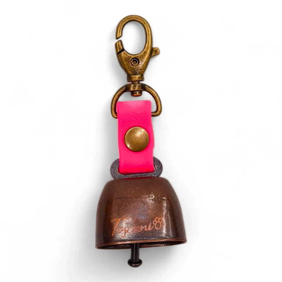 Campanella per Cani ad Alta Visibilità - Campano Anti-Sparo con Fettuccia Waterproof rosa fluo toscani store