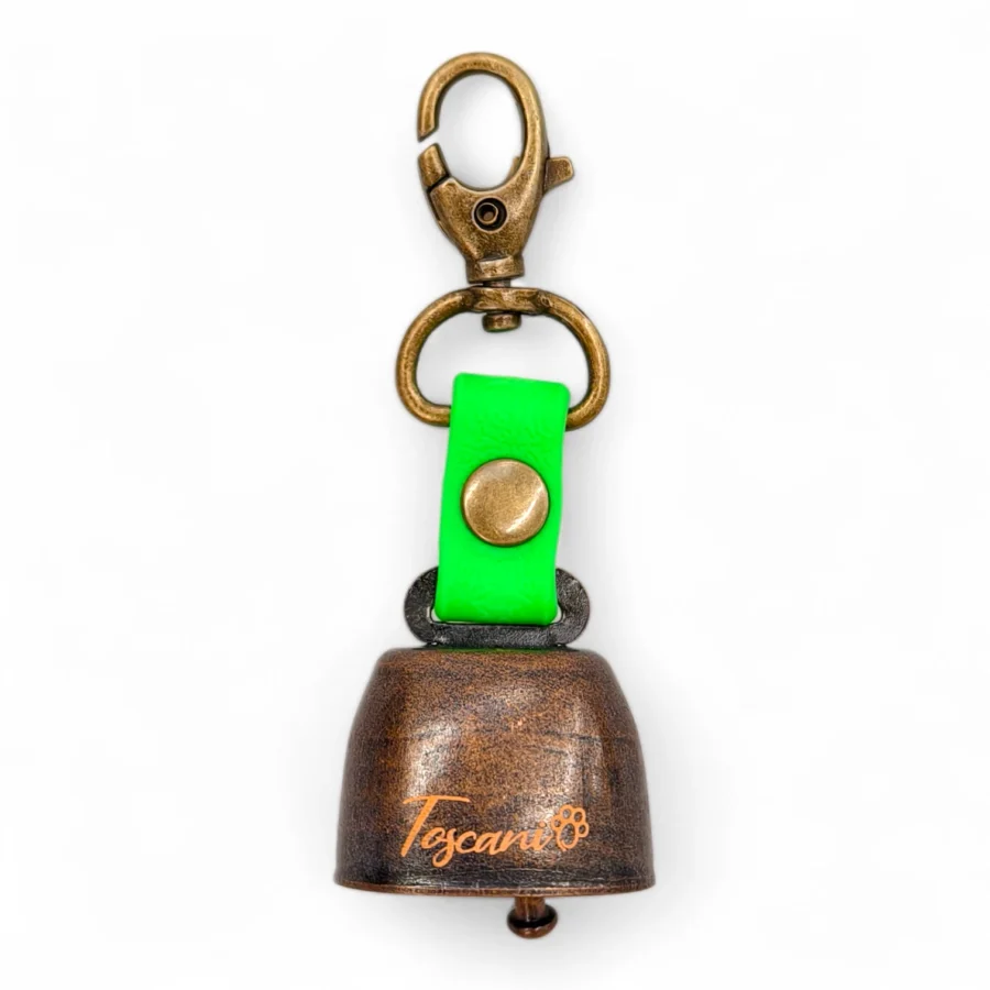 Campanella per Cani ad Alta Visibilità - Campano Anti-Sparo con Fettuccia Waterproof verde fluo toscani store
