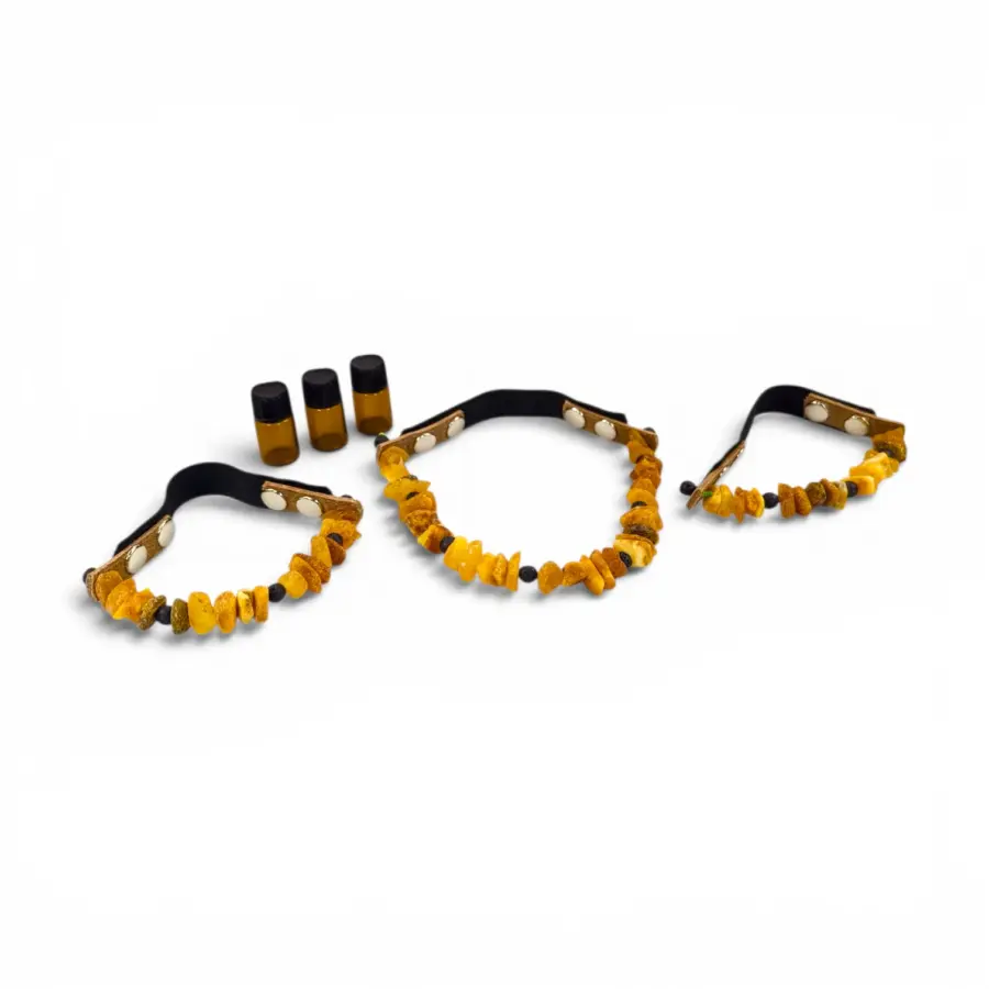 collare antiparassitario ambra del baltico lava con chiusura antistrangolamento toscani store trio