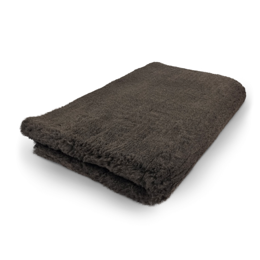 vet bed soffice tappeto per animali con antiscivolo tinta unita marrone scuro toscani store